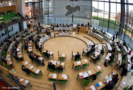 Blick in den Sächsischen Landtag